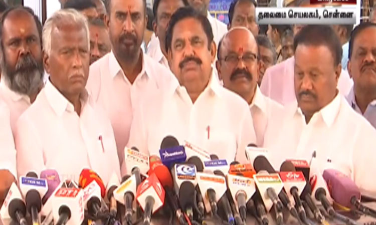 நான் எழுப்பிய கேள்விகள் எதற்கும் முதல்-அமைச்சர் பதில் அளிக்கவில்லை: எடப்பாடி பழனிசாமி  பேட்டி