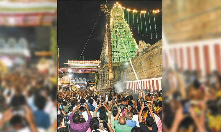 திருவொற்றியூர் வடிவுடையம்மன் கோவில் மாசி பிரம்மோற்சவம் தொடங்கியது