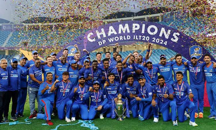 சர்வதேச டி20 லீக் தொடர்: கேப்பிடல்ஸ் அணியை வீழ்த்தி சாம்பியன் பட்டம் வென்ற எம்.ஐ. எமிரேட்ஸ்