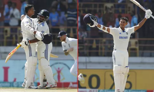 ராஜ்கோட் டெஸ்ட்: இங்கிலாந்து வெற்றி பெற இமாலய இலக்கு நிர்ணயித்த இந்தியா ராஜ்கோட் டெஸ்ட்: இங்கிலாந்து வெற்றி பெற இமாலய இலக்கு நிர்ணயித்த இந்தியா