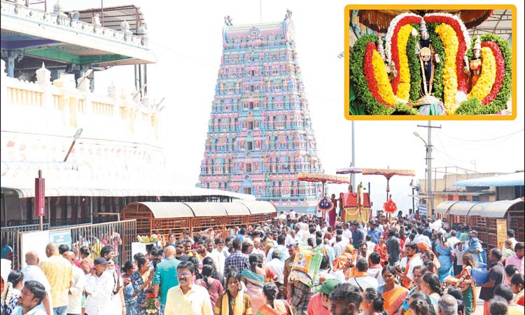 மாசி பிரம்மோற்சவம்.. திருத்தணி முருகன் கோவிலில் குவிந்த பக்தர்கள்