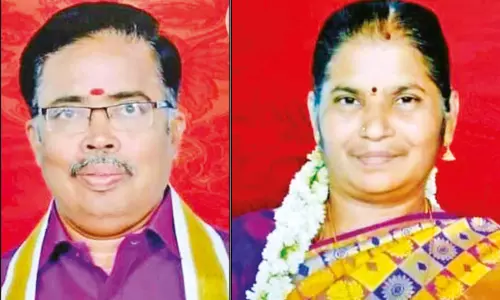 குடும்ப தகராறில் திராவகம் குடித்து மனைவி தற்கொலை: அதிர்ச்சியில் தூக்குப்போட்டு உயிரை மாய்த்த கணவர்