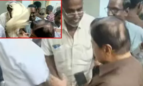 ஆசையாய் சால்வை கொடுக்க வந்த முதியவர்: வெறுப்புடன் தூக்கி எறிந்த நடிகர் சிவக்குமார்