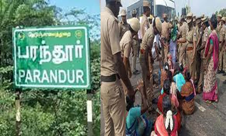 பரந்தூர் விமான நிலையம் அமைப்பதற்கு எதிராக போராடிய 137 பேர் மீது வழக்குப்பதிவு