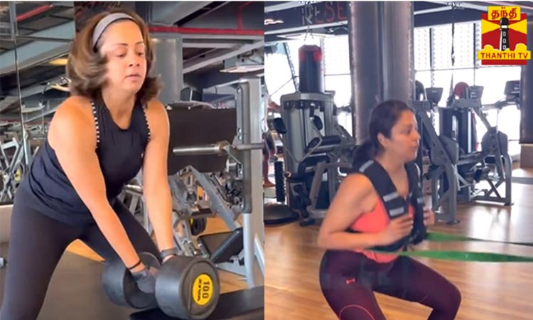 நடிகை ஜோதிகாவின் வெறித்தனமான ஒர்க் அவுட்  - வீடியோ வைரல்