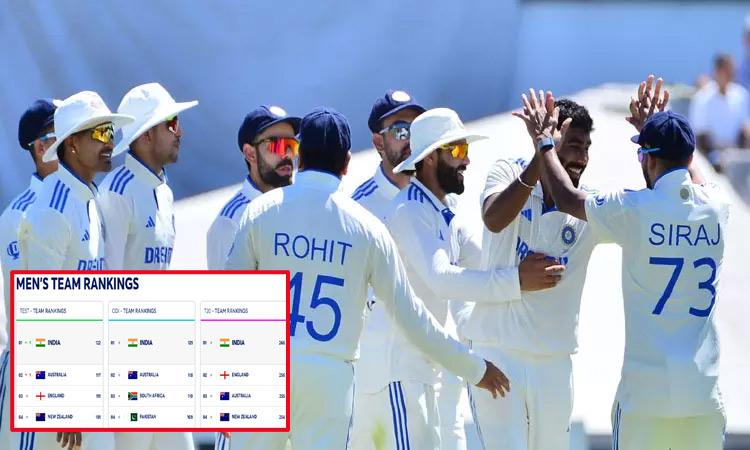 ஐ.சி.சி தரவரிசை; அனைத்து வடிவ கிரிக்கெட்டிலும் முதல் இடத்தை அலங்கரிக்கும் இந்திய அணி