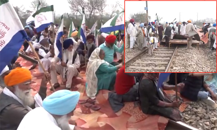நாடு முழுவதும் விவசாயிகள் ரெயில் மறியல் போராட்டம்