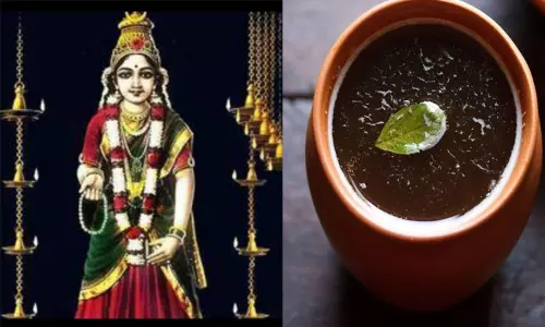 கன்னியாகுமரி பகவதி அம்மன் கோவிலில் பானகம் படைத்து சிறப்பு பூஜை கன்னியாகுமரி பகவதி அம்மன் கோவிலில் பானகம் படைத்து சிறப்பு பூஜை