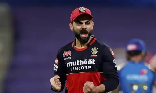 ஐ.பி.எல். தொடரில் பங்கேற்பதற்காக இந்தியா திரும்பிய விராட் கோலி.... ரசிகர்கள் உற்சாகம்