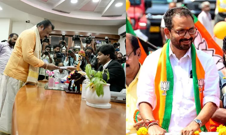 வயநாடு மற்றும் திருச்சூர் தொகுதிகளில் பா.ஜ.க. வேட்பாளர்கள் வேட்புமனு தாக்கல்