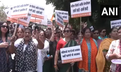 BJP stages protest near Delhi CM residence