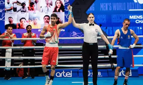 ஒலிம்பிக் குத்துச்சண்டை தகுதி சுற்று: இந்திய வீரர் சச்சின் சிவாச் கால்இறுதிக்கு முன்னேற்றம்