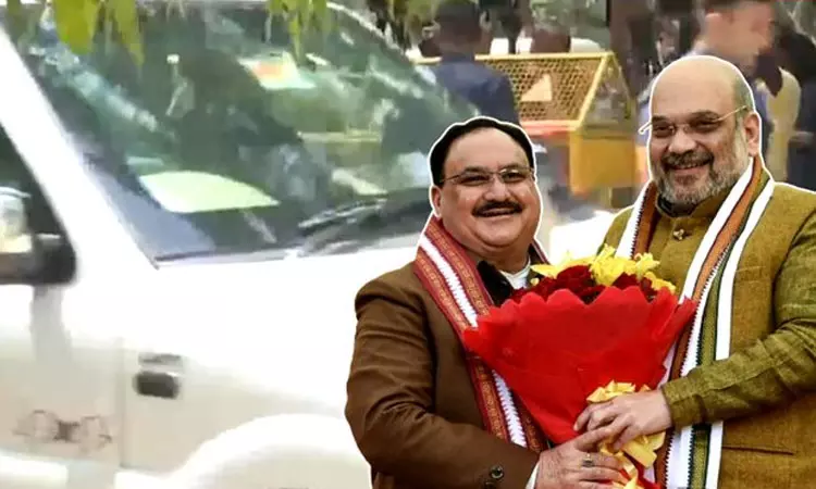 டெல்லியில் ஜே.பி.நட்டாவுடன் அமித்ஷா ஆலோசனை