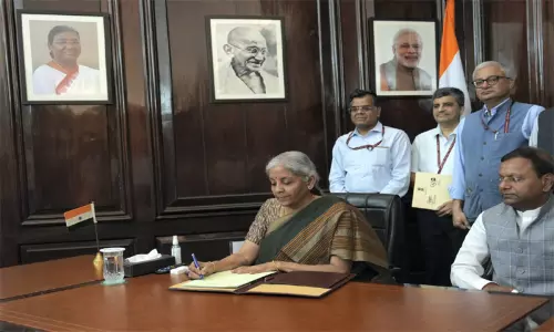 Nirmala Sitharaman assumes charge of Finance Ministry Nirmala Sitharaman assumes charge of Finance Ministry