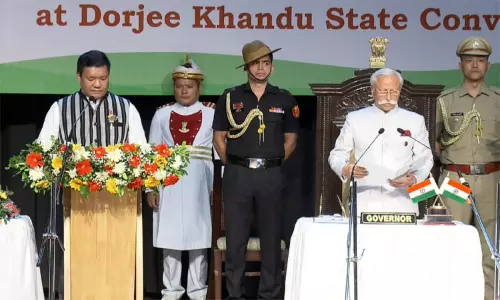 Pema Khandu sworn in as Arunachal Pradesh CM Pema Khandu sworn in as Arunachal Pradesh CM