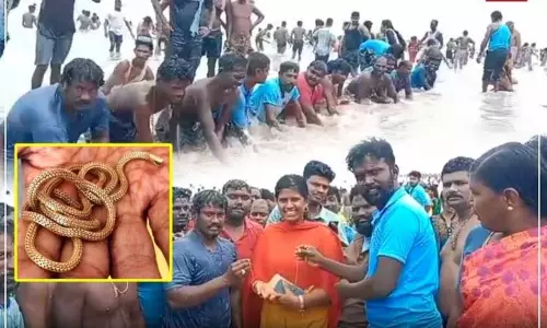 திருச்செந்தூர் கடற்கரையில் 5 சவரன் தங்க செயினை தவறவிட்ட பக்தர் - தேடி கண்டுபிடித்த கடல் பாதுகாப்பு குழுவினர்