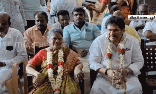 காங்கிரஸ் முன்னாள் எம்.பி. திருநாவுக்கரசர் திருக்கடையூர் அமிர்தகடேஸ்வரர் கோவிலில் சாமி தரிசனம்