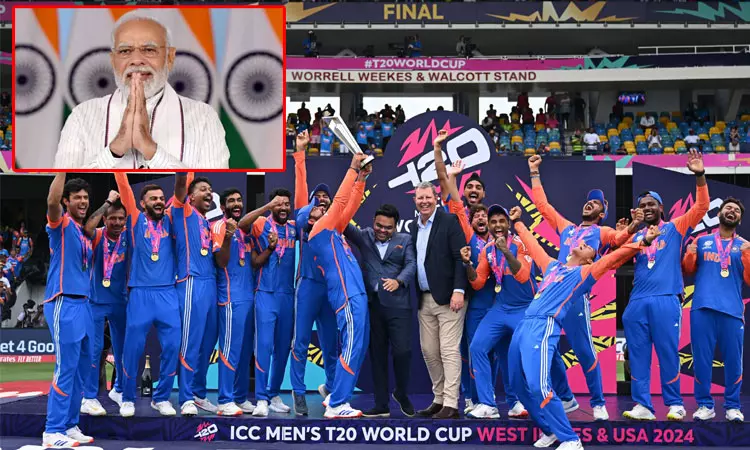 இந்திய அணி வீரர்களை நேரில் சந்தித்து வாழ்த்திய பிரதமர் மோடி