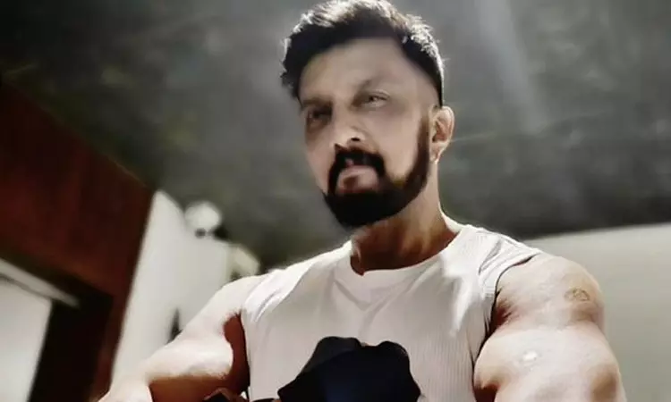 படத்திற்கு கடுமையாக தயாராகும் நான் ஈ பட நடிகர் - ஜிம்மில் எடுத்த புகைப்படங்கள் வைரல்