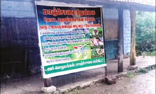 மாஞ்சோலை தேயிலை தோட்ட விவகாரம்: தொழிலாளர்கள் வைத்த பேனரால் பரபரப்பு