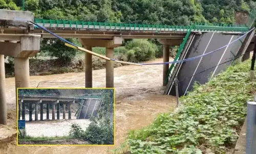 திடீர் வெள்ளத்தால் பாலம் இடிந்து விபத்து - 11 பேர் பலி