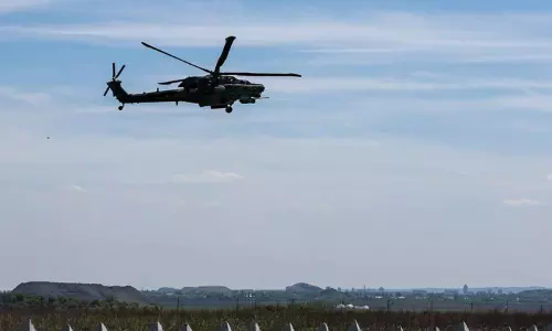 ரஷியா:  விபத்தில் சிக்கிய ராணுவ ஹெலிகாப்டர்; விமானி பலி