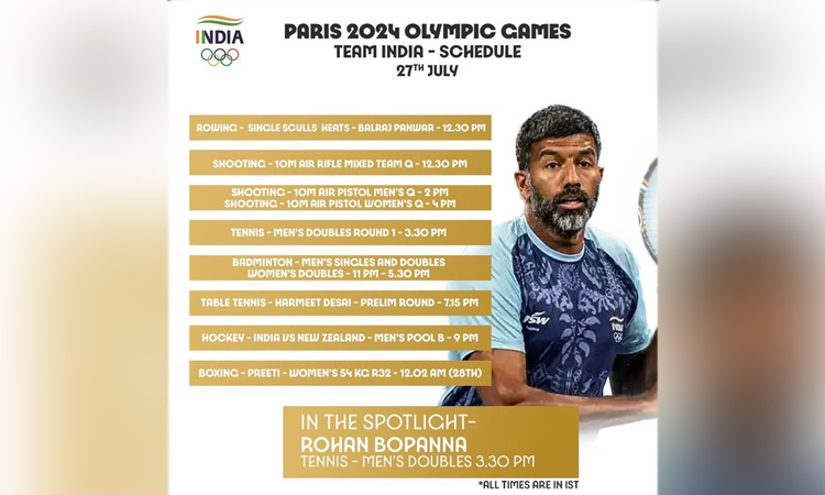 ... பாரீஸ் ஒலிம்பிக் கோலாகல தொடக்கம் - இந்திய தேசியக் கொடியை ஏந்திச்சென்ற சரத்கமல், பி.வி.சிந்து ... பாரீஸ் ஒலிம்பிக் கோலாகல தொடக்கம் - இந்திய தேசியக் கொடியை ஏந்திச்சென்ற சரத்கமல், பி.வி.சிந்து