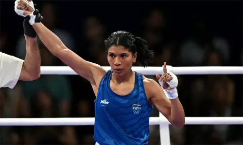 ஒலிம்பிக் குத்துச்சண்டை: காலிறுதிக்கு முந்தைய சுற்றுக்கு நிகாத் ஜரீன் தகுதி ஒலிம்பிக் குத்துச்சண்டை: காலிறுதிக்கு முந்தைய சுற்றுக்கு நிகாத் ஜரீன் தகுதி