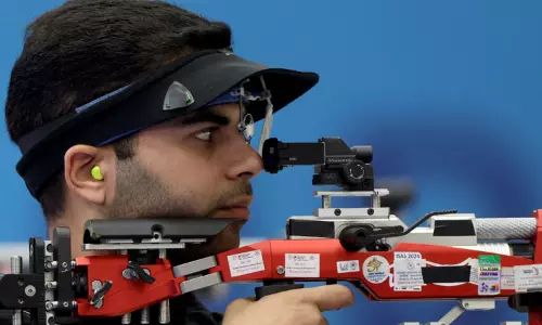 பாரீஸ் ஒலிம்பிக்; நூலிழையில் பதக்கத்தை தவறவிட்ட அர்ஜுன் பாபுதா