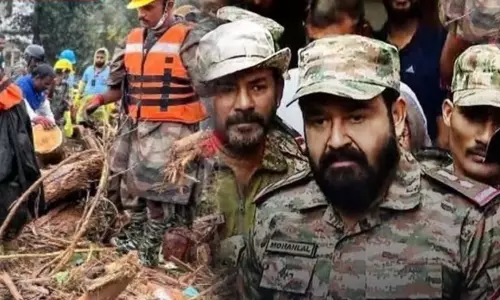 Mohanlal reaches Wayanads Meppadi to support landslide victims