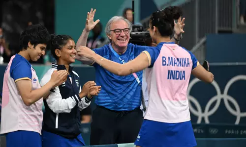 பாரீஸ் ஒலிம்பிக்; இந்திய டேபிள் டென்னிஸ் மகளிர் அணி காலிறுதிக்கு முன்னேற்றம்