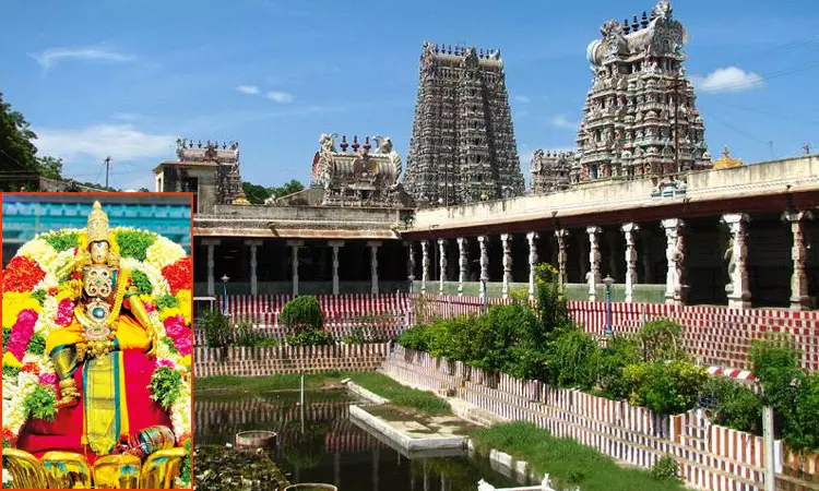 மதுரை மீனாட்சி அம்மன் கமல வாகனத்தில் பவனி மதுரை மீனாட்சி அம்மன் கமல வாகனத்தில் பவனி