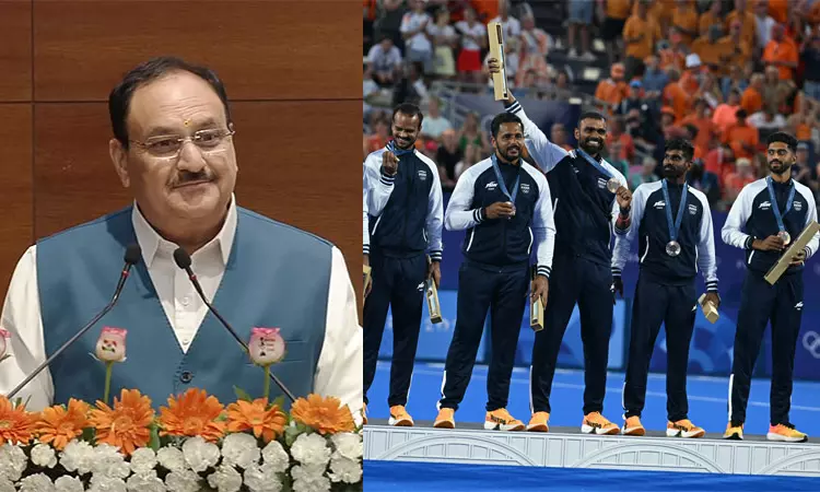 வெண்கலம் வென்ற இந்திய ஆக்கி அணிக்கு ஜே.பி.நட்டா வாழ்த்து