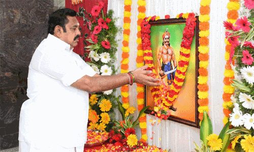 பூலித்தேவன் பிறந்தநாள்: எடப்பாடி பழனிசாமி மரியாதை