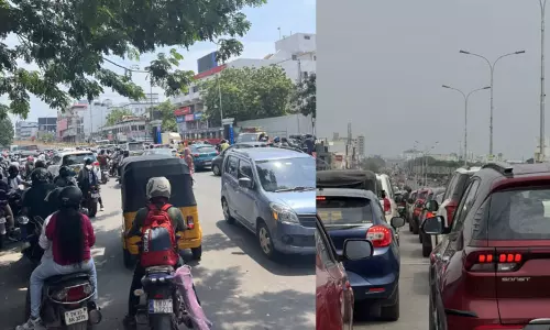 மெரினாவில் விமான சாகச நிகழ்ச்சி: சென்னையில் போக்குவரத்து நெரிசல் - பொதுமக்கள் கடும் அவதி