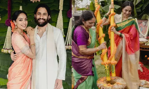 நாக சைதன்யா - சோபிதா துலிபாலா திருமண சடங்குகள் துவக்கம்