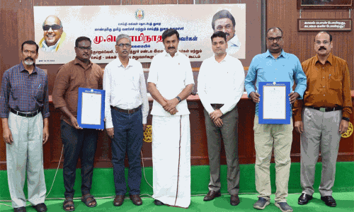 செய்தி மக்கள் தொடர்புத்துறையில் கருணை அடிப்படையில் பணி நியமன ஆணை - அமைச்சர் சாமிநாதன் வழங்கினார்