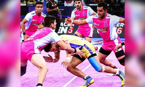 புரோ கபடி லீக்: தமிழ் தலைவாஸ் - ஜெய்ப்பூர் பிங்க் பாந்தர்ஸ் ஆட்டம் டிரா