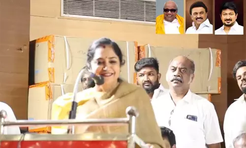 உதயசூரியன் என்றுமே நட்சத்திரங்களைப் பார்த்து அஞ்சியது கிடையாது - தமிழச்சி தங்கபாண்டியன் உதயசூரியன் என்றுமே நட்சத்திரங்களைப் பார்த்து அஞ்சியது கிடையாது - தமிழச்சி தங்கபாண்டியன்