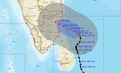 8 கி.மீ வேகத்தில் நகரும் தாழ்வு மண்டலம்