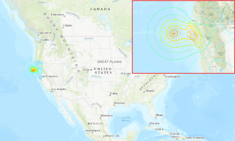 கலிபோர்னியாவை உலுக்கிய நிலநடுக்கம்