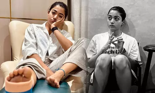 Actress Rashmika Mandanna shares photos of leg injury during workout