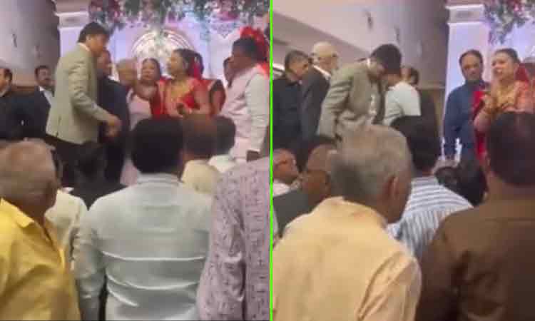 ஆரத்தி தட்டை போதையில் வீசிய மணமகன்... அடுத்து நடந்த விசயம் - வைரலான வீடியோ