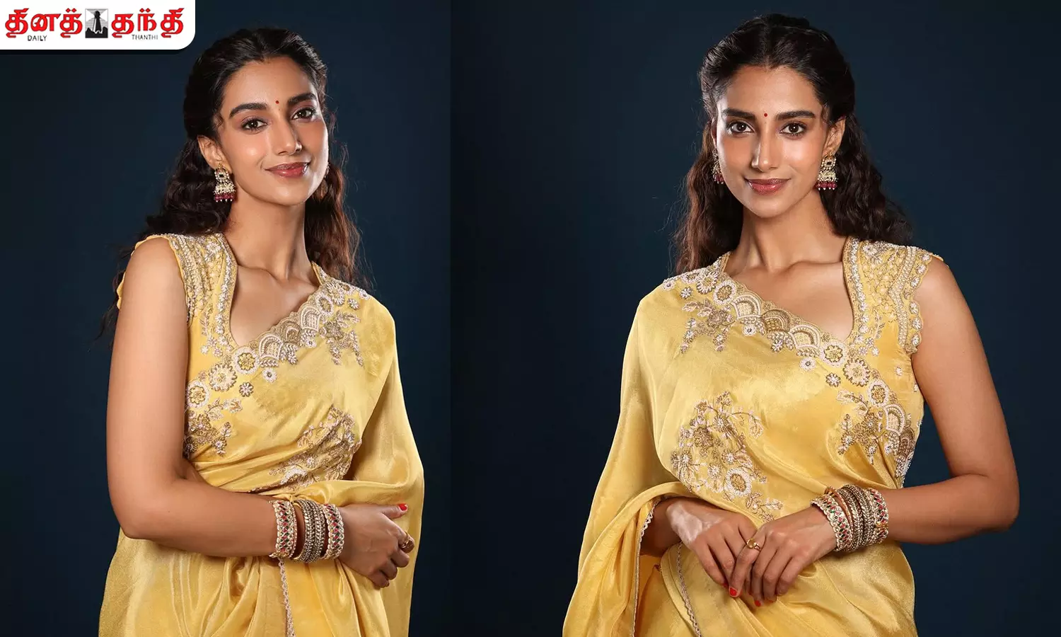 புடவையில் ஜொலிக்கும் மீனாட்சி சவுத்ரியின் லேட்டஸ்ட் கிளிக்ஸ்!