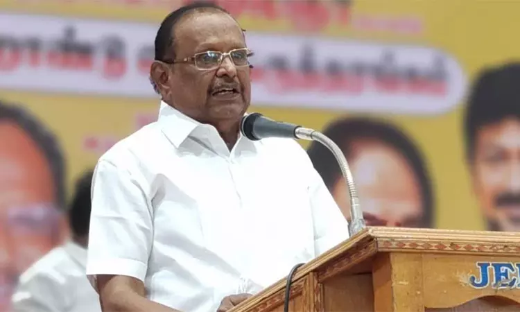 சிகிச்சை முடிந்து வீடு திரும்பினார் அமைச்சர் ரகுபதி சிகிச்சை முடிந்து வீடு திரும்பினார் அமைச்சர் ரகுபதி