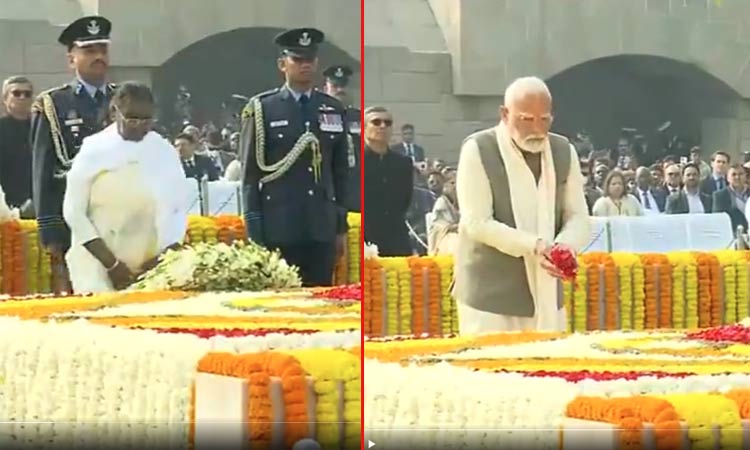 காந்தி நினைவு தினம்: பிரதமர் மோடி, ஜனாதிபதி திரவுபதி முர்மு அஞ்சலி