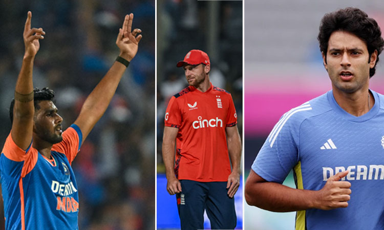 ஷிவம் துபேவிற்கு பதிலாக மாற்று வீரராக களமிறங்கிய ஹர்ஷித் ராணா - பட்லர் அதிருப்தி ஷிவம் துபேவிற்கு பதிலாக மாற்று வீரராக களமிறங்கிய ஹர்ஷித் ராணா - பட்லர் அதிருப்தி