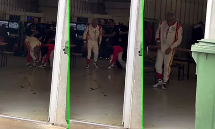 ரசிகையின் காலணி கயிறுகளை கட்டி விட்ட நடிகர் அஜித்... வைரலான வீடியோ