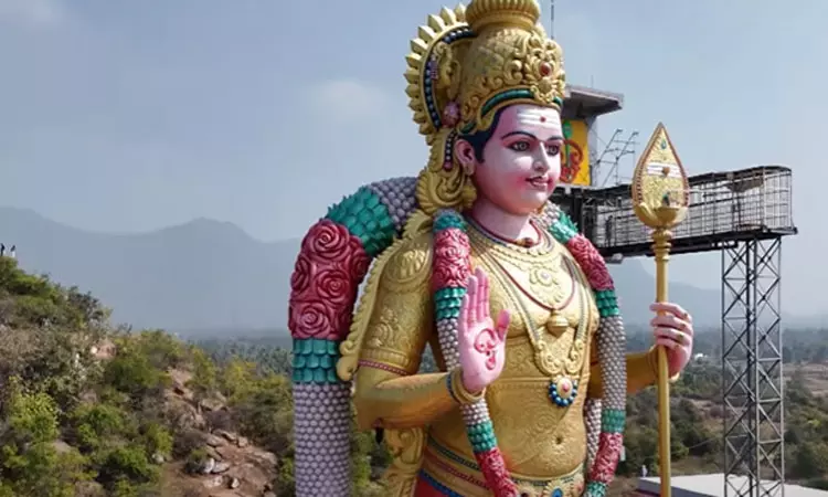 146 அடி உயர முருகன் சிலை; முத்துமலை கோவிலில் தைப்பூச திருவிழா கோலாகலம்