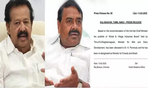 தமிழக அமைச்சரவையில் இலாகா மாற்றம்